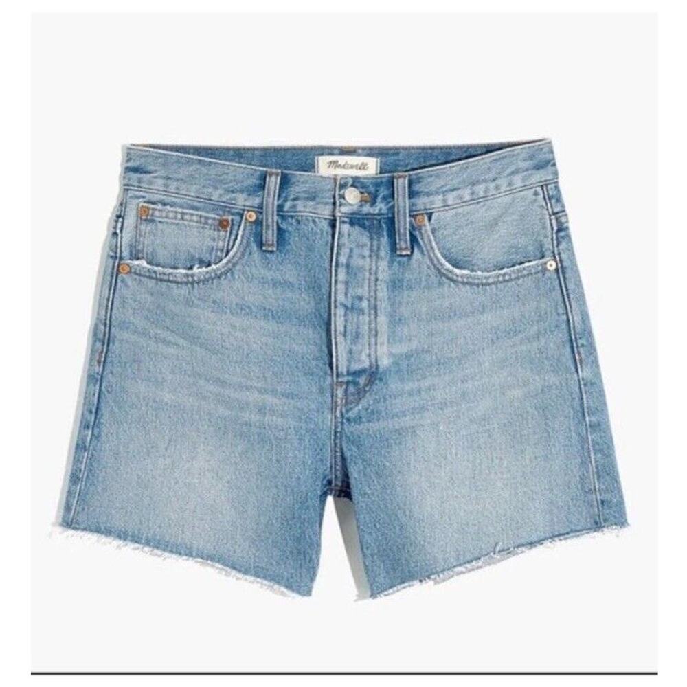 Madewell Shorts Women's 28 The Perfect Jean Distressed Light Wash High Rise